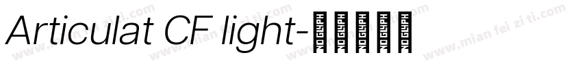Articulat CF light字体转换